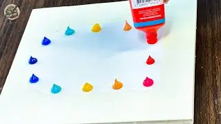 Easy New Moon Acrylic Painting Step By Step｜Painting For Beginners｜Oddly Satisfying