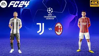 FC 24 - Juventus Vs Milan- Ft.Gonzalez,Fofana | UEFA UCL 24/25 FINAL Match | 4K HDR