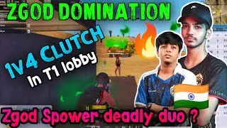 Zgod 1v4 Clutch | Shocked Everyone 🔥😱 | Zgod Spower deadly duo??