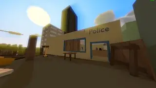Unturned Level Editor Speed Build #4 - Police Station + Survivor Camp