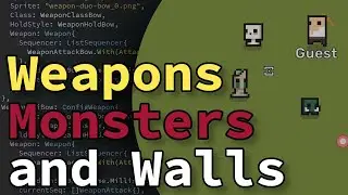 New weapons, monsters, and some dungeon walls