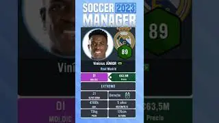 VINICIUS VALORACION EN SOCCER MANAGER 2024