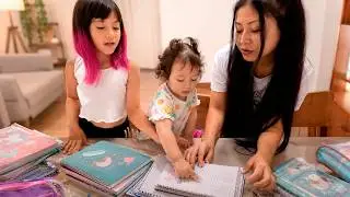 BRIGUEI COM A MINHA IRMÃ! O QUE SOBROU DO NOSSO MATERIAL ESCOLAR 2024!! | YU e FAMÍLIA