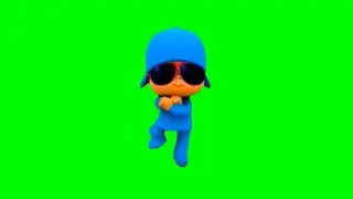 Green screen | POCOYO Dancing Gangnam Style | Footage | Video background | Download | №280