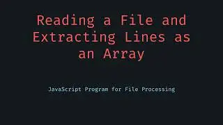 Read File Lines into Array