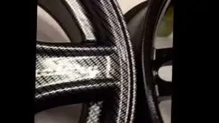 The HydroFactory -Hydro dipped rims in carbon fiber.