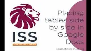 Placing Tables Side By Side in Google Docs