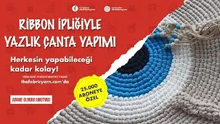 Ribbon İplikle Yazlık  Nazar Boncuğu Çanta Yapımı