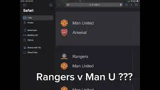 Man U vs rangers
