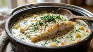 Pike perch in white sauce – in cream. Recipe for a slow cooker.