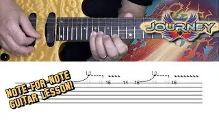 Journey - Don't Stop Believin' - Guitar lesson (solo) with tabs!