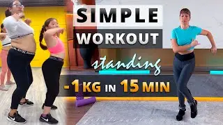 FAT WILL BURN STANDING IN PLACE! Kiat Jud Dai Workout at Home & Office 15 Min