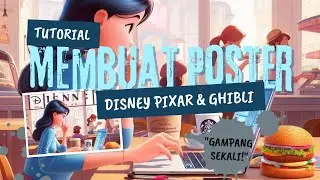 TUTORIAL MEMBUAT POSTER DISNEY PIXAR & GHIBLI