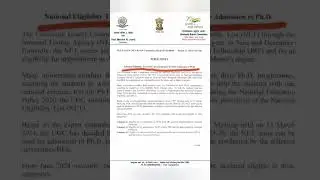 New Notification 😱 NET will be an entrance exam for PHD only #nta #ntanet #phd #ugcnet #ugc