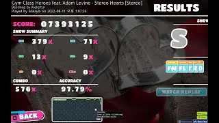 osu! Gym Class Heroes feat. Adam Levine - Stereo Hearts (Stereo) HDDTHRFL #1