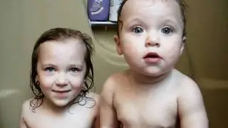 Yelling girls in tub