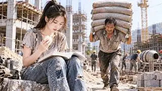Abandoned,poor girl and  father studied at the construction site,Win the first,change fate!