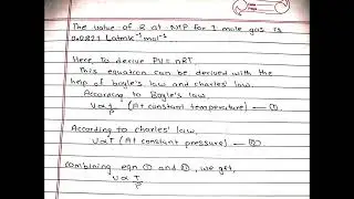 Class 11 || Chemistry || Gas Law || Assignment and Important Questions