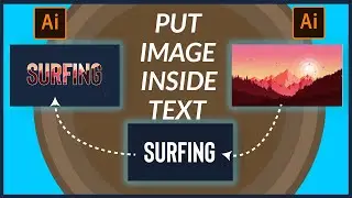 Place Image inside Text in Adobe Illustrator | How to put image inside text | Adobe Illustrator