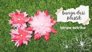 DIY cara midah membuat bunga dari plastik kresek tanpa diseteika