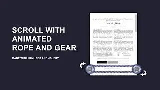 Scroll based Rope and Gear - Rotate gear and slide rope on scroll