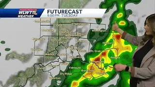 Clusters of storms expected Tuesday