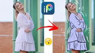 How to draw Dress | Aesthetic Art | Ibispaintx Tutorial | cartoon portrait