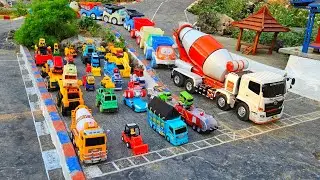 MAIN RC Mobil Truk Molen Panjang Bongkar Mobil Mobilan Truk Molen, Forklift, Buldoser, Truk Tambang 