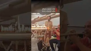 Trumpeter uses FIRE to create soundwaves! 🔥
