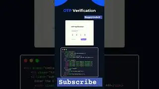 Creating OTP verification code 👽 | 