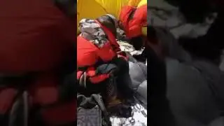 Preparation for victim rescue down to safe place camp -2 via Basecamp #mountain #everest