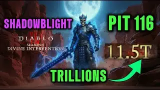 SHADOWBLIGHT NECRO PIT 116 CLEAR [S11] | Diablo 4 Season 11 Necromancer S-Tier Build SKULM 