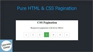 How To Create Responsive CSS Pagination Design (Hindi)