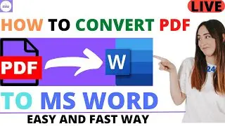 How to Convert PDF To MS Word |PDF Ko Word Me Kaise Convert Kare | PDF TO WORD FREE