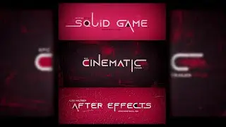 SQUID GAME CINEMATIC TITLE ANIMATION // CONCEPT LOGO // AFTER EFFECTS