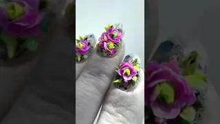 ЖИВЫЕ ЦВЕТЫ на ногтях.😱 9D Техника даже НОВИЧКАМ! #nails #tutorial #дизайнногтей #ногти #nailart