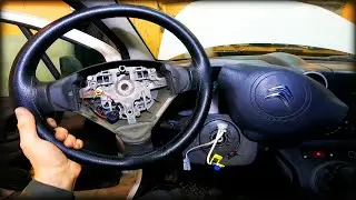 Как снять/разобрать руль Citroen Berlingo 2012-2015год