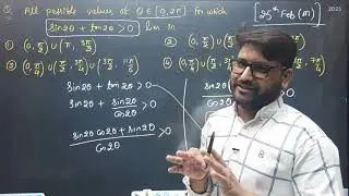 JEE Main 2021 (Feb 25 | Morning Shift 1) trignometric equation |JEE |JEEMAINS2021 |JEEADVANCED2021