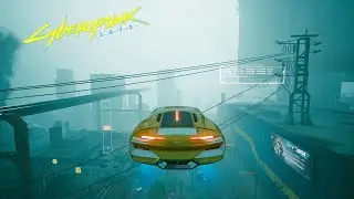 Cyberpunk 2077, Let There Be Flight Mod With Flying Cars! (4K PC)
