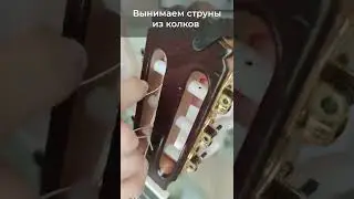 Как поменять струны на гитаре (часть 1) #Shorts