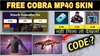 How to get cobra mp40 redeem code today I ff reward |  Max level cobra evo mp40 | ff new event cobra