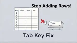 How to Stop Tab Key Adding New Rows in MS Word Table - Optimizing Word Forms