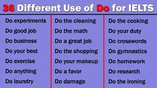 36 Most Commonly Used Do Collocations for IELTS
