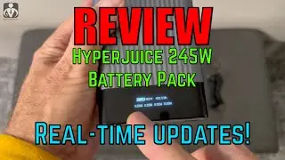 Hyperjuice 245W USB C Battery Pack Review - portable battery with OLED display, 2x100W & 2x65W!