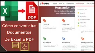 Cómo convertir un documento o archivo de Excel a pdf.