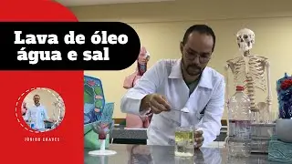 Lava de óleo água e sal