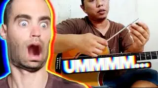 Alip Ba Ta - Tutorial Membunyikan Gitar Dengan Digesek | REACTION