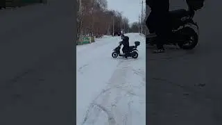 Зимний дрифт на Honde Dio AF 34 #