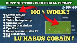 CARA MUDAH SETTING GAME PES PPSSPP AGAR TIDAK LAG, NO PATAH PATAH, HD SUARA JERNIH 2024
