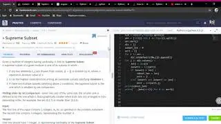 Supreme Subset (1 D & Data Structures Practice Problems) | hackerearth